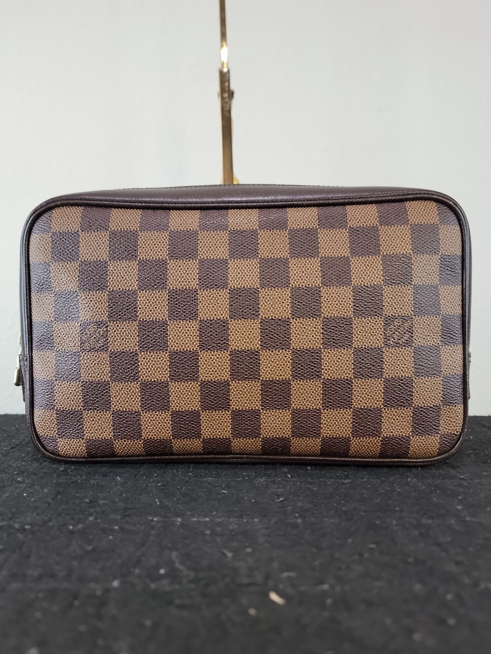 •LOUIS VUITTON• Damier Ebene Trousse Toilette pouch